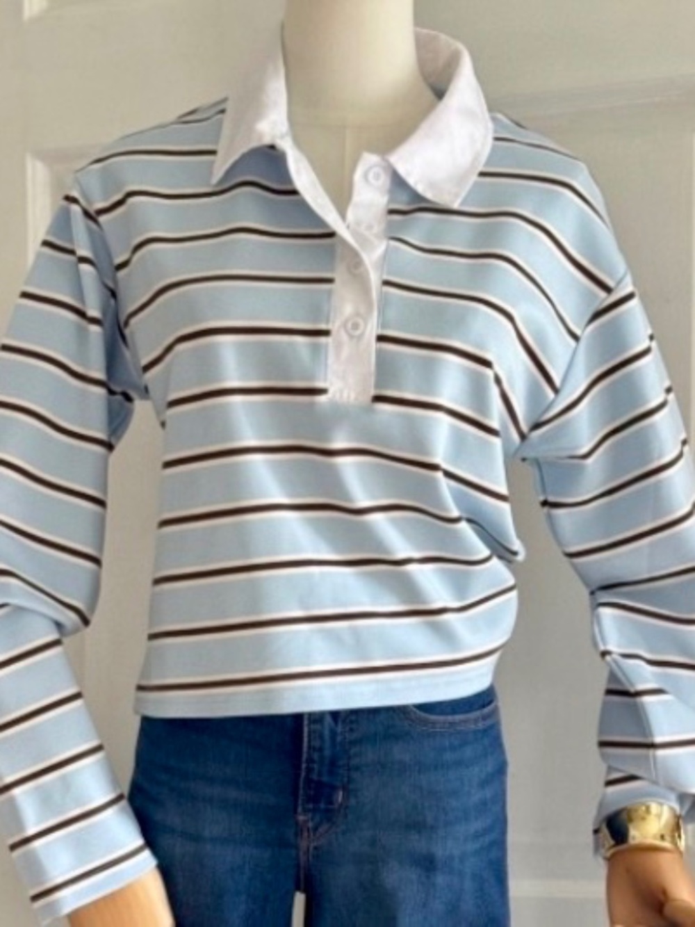 Striped polo shirt